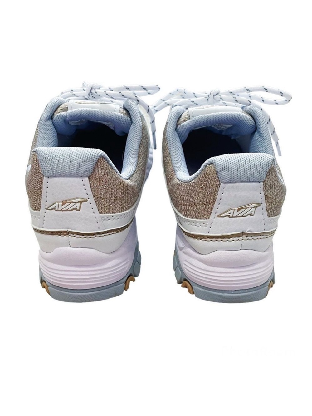 Avia Women's Glitter Sneakers - White and Gold - Picture 12 of 13